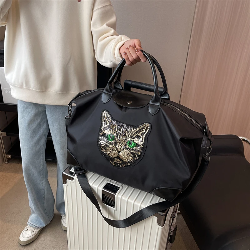 

Large Capacity Tote Bags For Women Fashion Pattern Canvas Travel Shoulder Bag High Quality Handbags Waterproof Luggage Package