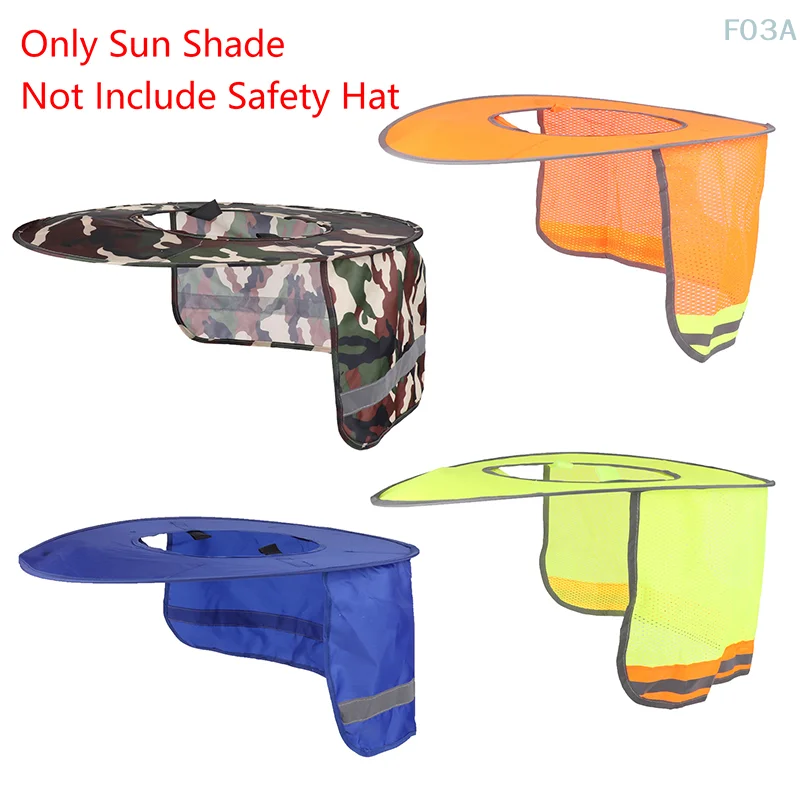 Summer Sun Shade Safety Hard Hat Neck Shield Helmets Reflective Hat Brim Reflective Cap Cover For Construction Workers