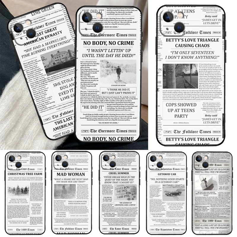 Getaway Car Newspaper Phone Case For iPhone 11 12 13 14 15 Pro Max XS XR X 7 8 Plus 12 13 Mini SE 2020 Cover Shell