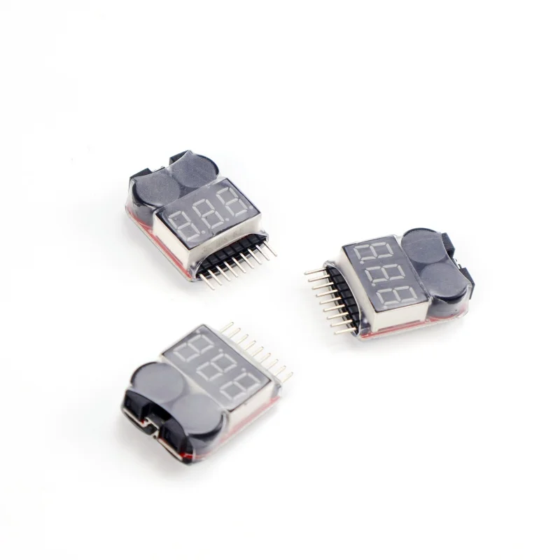 3/6PCS RC 전압 디스플레이 배터리 낮은 알람 부저 1S-8S 미터 테스터 RC 자동차 드론 헬리콥터에 대 한 Lipo 배터리 모니터