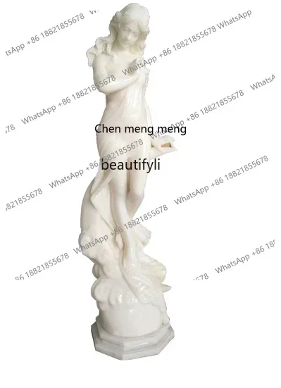 LHY26 ss Moon Goddess Statue Marble White Marble Stone Carving Human Body Indoor and Outdoor Decoration Stone Carving European
