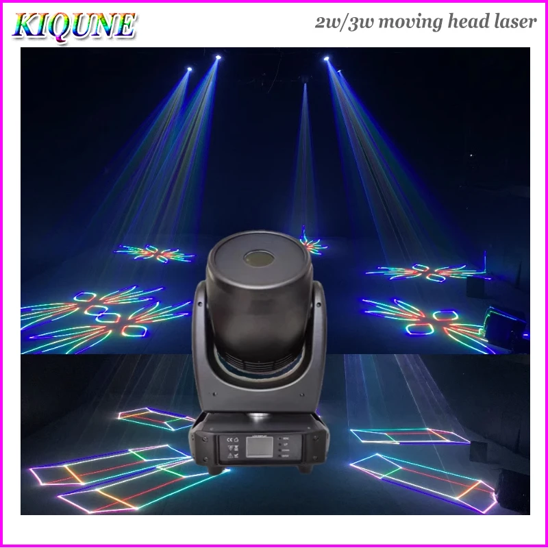 2023 New Ktv Bar Laser 2w/3w Moving Head Laser Projector Indoor Stage Performance Dj Disco Culb Lighting