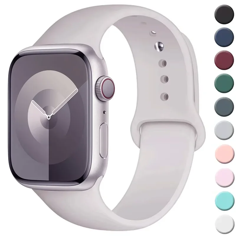 Silikon band für Apple Uhren armband 10 46mm 42mm 44mm 45mm 40mm 41mm Sporta rmband iwatch Serie 9 8 7 6 5 4 3 se ultra 2 49mm