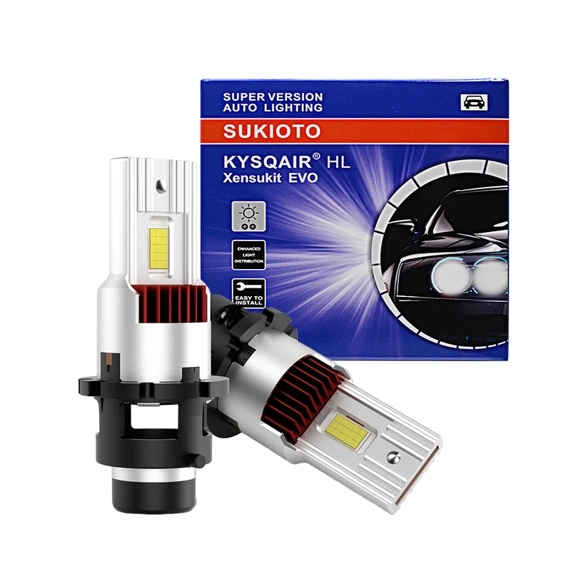 

2 шт. SUKIOTO Upgrade 110 Вт D2S D2R Автомобильные светодиодные лампы 30000LM + 150% яркость 6000K Белый Дальний ближний свет D4R D4S Светодиодные противотуманные фары