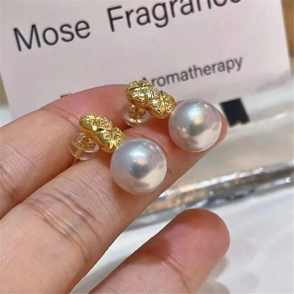 925 Silver Pearl Beads Stud Earrings Setting Base Diy Jewelry Making Findings&Components No Pearl E094