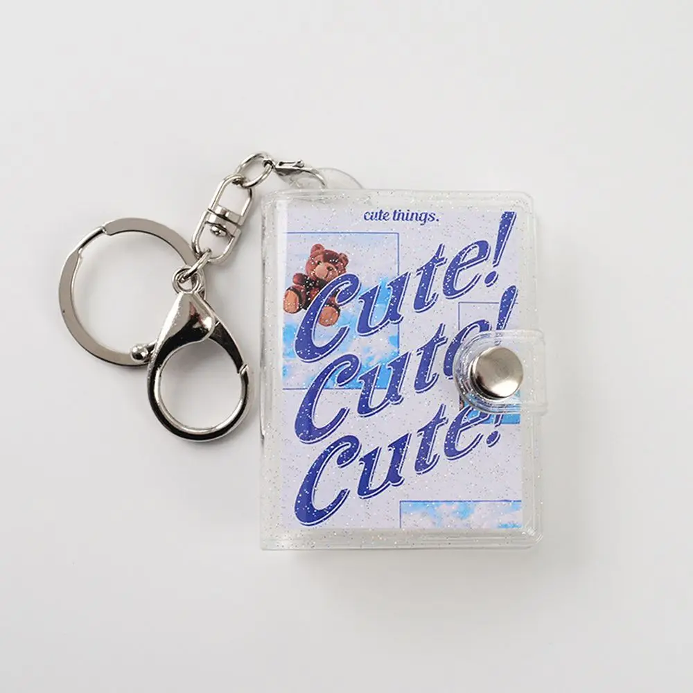 

Storage Albums Pendant Photo Holder Binder Pocket Photo Album Keychain Collection Card Holder Card Bag Card Book Keyring