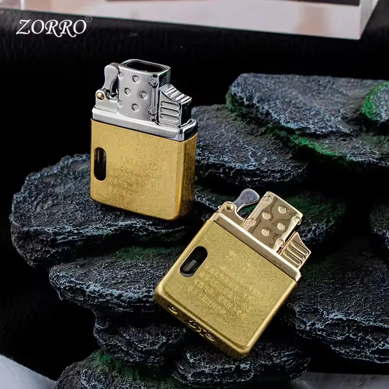 Zorro Original Butane Gas Insert Movement Accessories Replace Inner Liner Windproof Single Double Jet Transparent Visible Gas