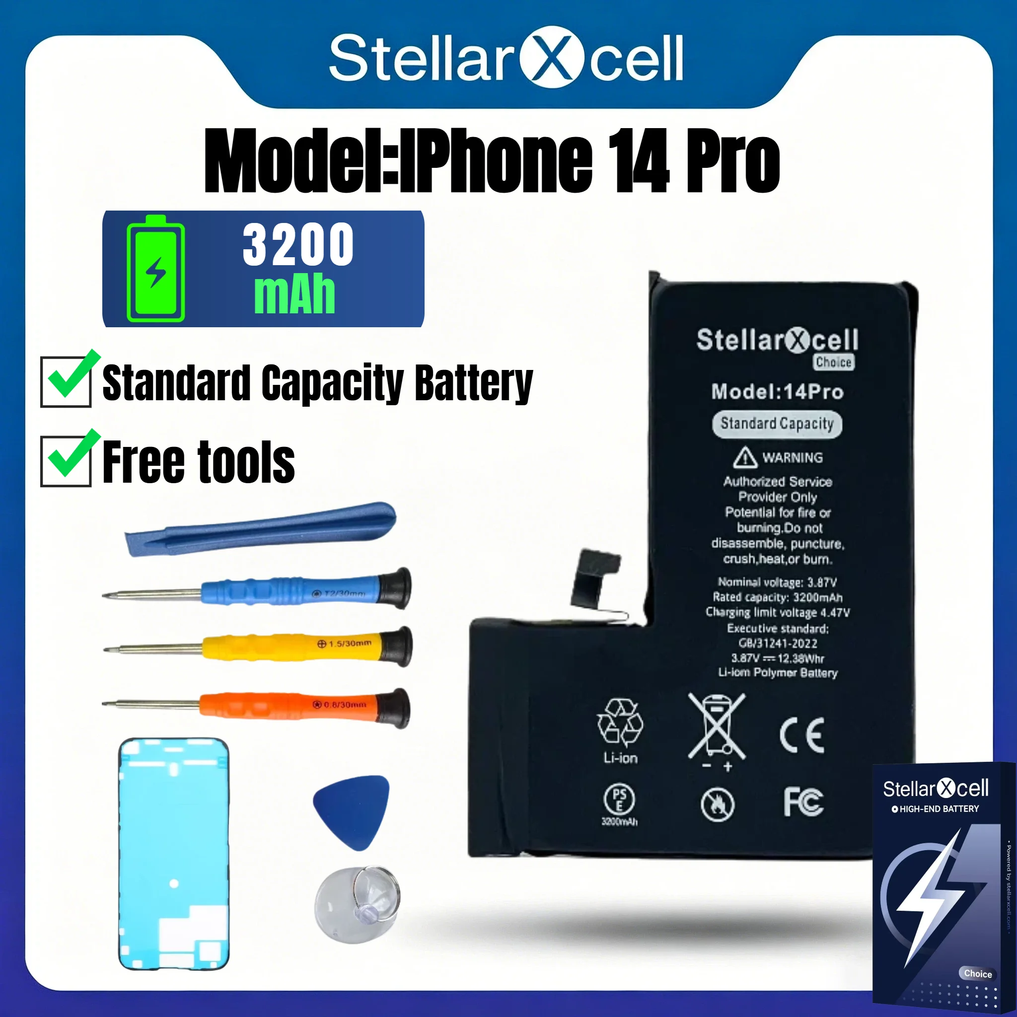iphoneSE3 Reseller battery！ StellarXcell iPhone Battery 3501mAh for SE2 SE3 7 8 Plus