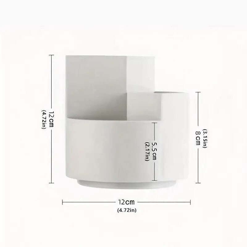360 Degree Rotating Makeup Brush Storage Box Cosmetic Storage Case Large Capacity Pen Holder Office Desktop Stationery Organizer