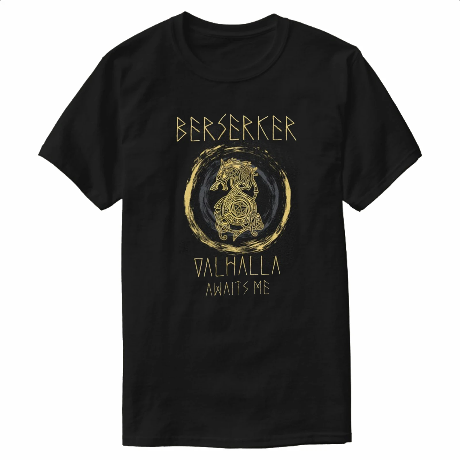 

Norse Myth Berserker Valhalla Nordic Warriors T-Shirt 100% Cotton O-Neck Summer Short Sleeve Casual Mens T-shirt Size S-3XL