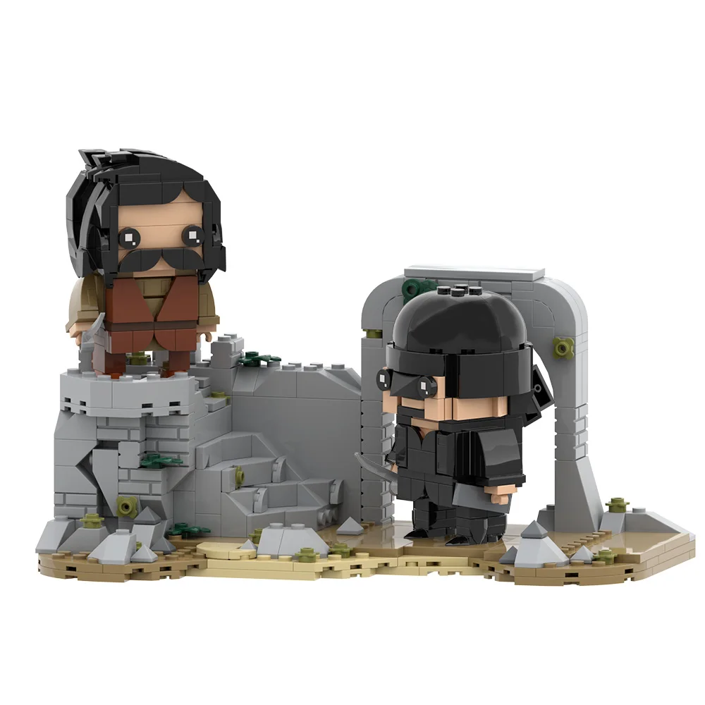 

Gobricks MOC The Princess Bride Brickheadzs Building Blocks Model Movie Westleys fights Inigos Bricks Assembled Toy Kids Gift