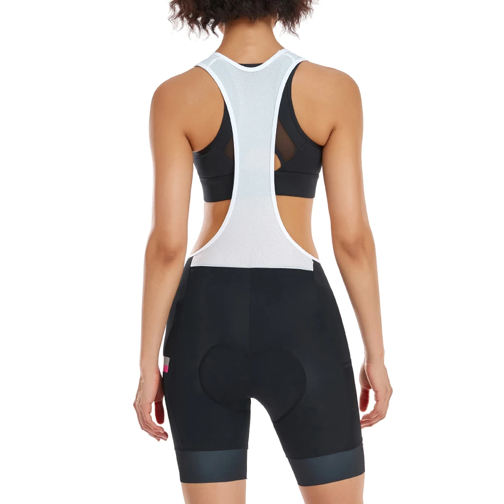 Santic Women Cycling Bib Shorts Summer MTB Bike Bibs Shorts Padded Tights Pants Quick Dry Reflective Breathable Asian Size