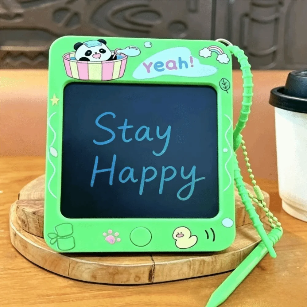 Reusable Keychain Writing Board One-Click Clearing Creative Drawing Board Creative Graffiti Board Mini Design One-Button Clear