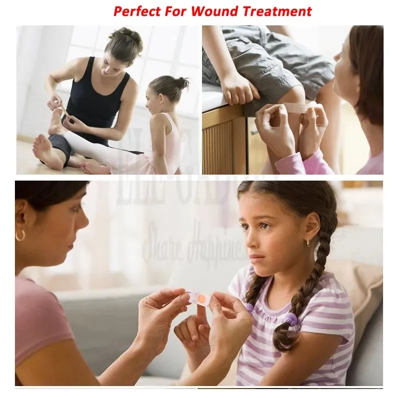 100Pcs/Pack Waterproof Wound Adhesive Paster Home Travel First Aid Kit Supplies Medical Anti-Bacteria Band Aid Bandages Sticker