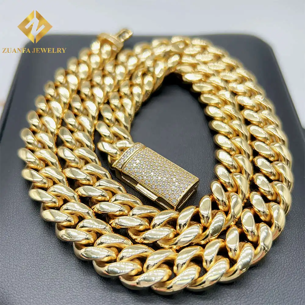 Luxury Fashion Stainless Steel Jewelry 925 Silver Lock Wholesale Cheap Price 12mm Stainless Steel Necklaces Chain for Men.