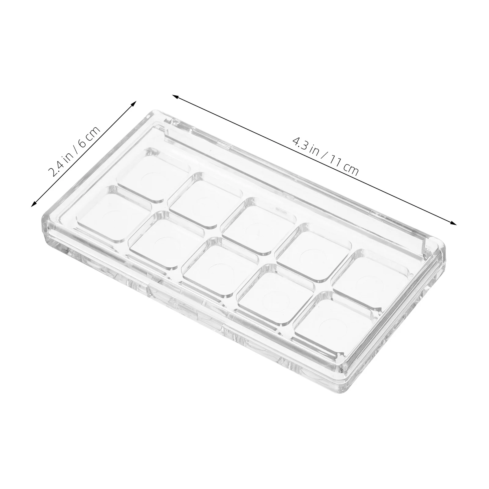 詰め替え可能なクリアメイクアップパレットトレイ、アイシャドウ、ブラッシュ、リップスティック、水彩絵の具の収納、DIYコンテナ、ポータブル