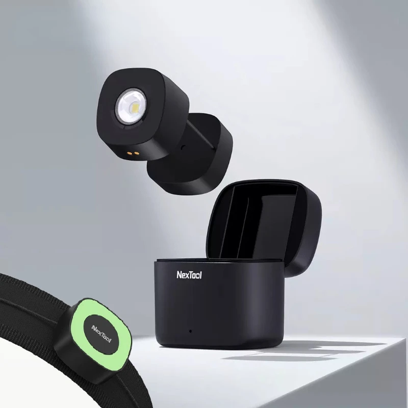 Imagem -02 - Xiaomi-farol Led Nextool com Estojo de Carregamento Tochas Ultraleves Tochas Noturnas Luz Esportiva Impermeável Ipx4