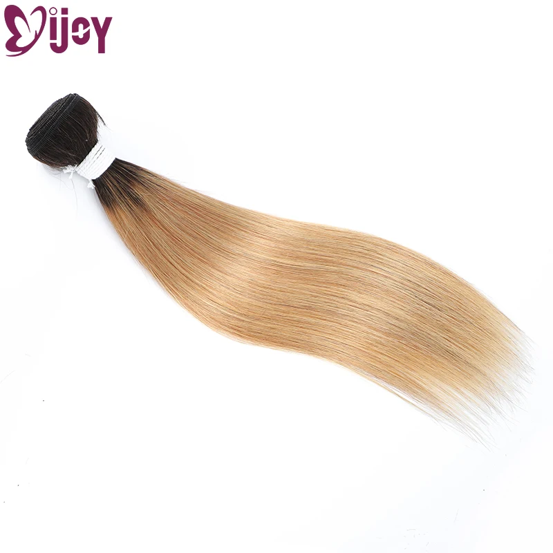 Straight Human Hair Bundles 8-26Inch Ombre Honey Blonde Brazilian Pre-colored Human Hair Weave Bundles Remy Hair Extensions IJOY