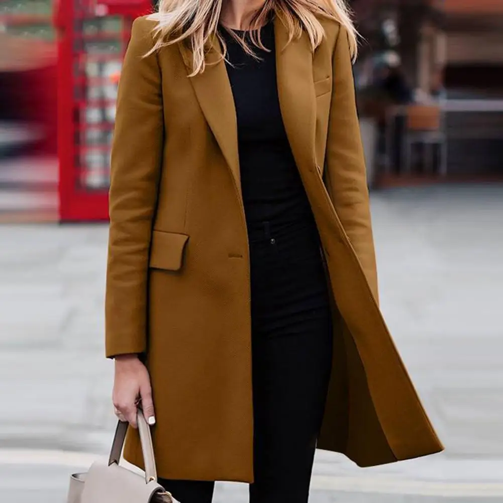 Autumn Winter Trench Coat for Women Suit Coat Single-breasted Long Blazer Jacket Women Coat sobretudo feminino ветровка женская