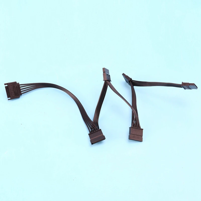 15 핀 SATA 전원 연장 하드 드라이브 케이블 1 Male To 5 Female 전원 공급 장치 분배기 어댑터 케이블, DIY PC 서버 용