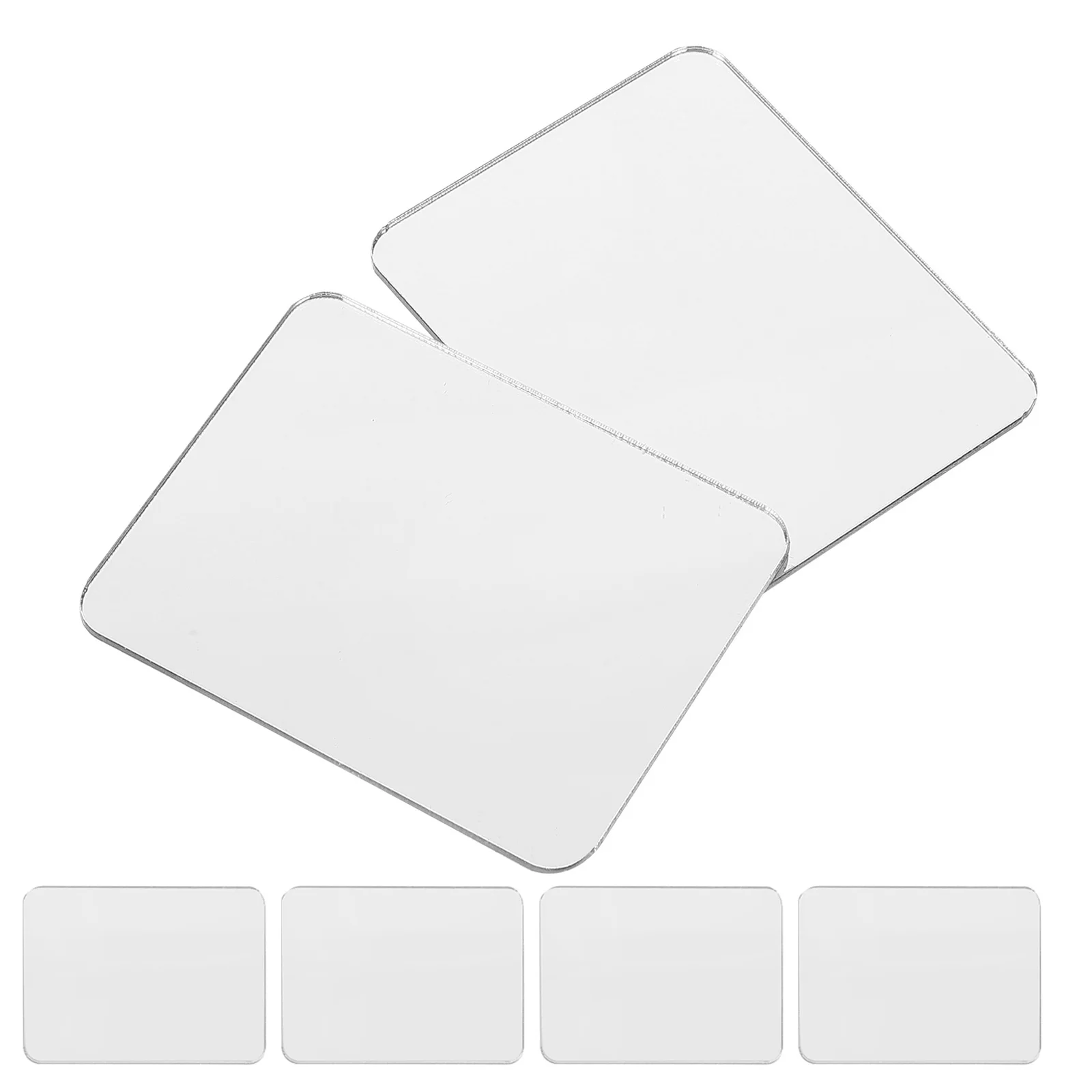 Calcomanía para espejo trasero de teléfono, adhesivo reflectante transparente para espejo de maquillaje, compacto, conveniente para llevar todos los días, 6 uds.