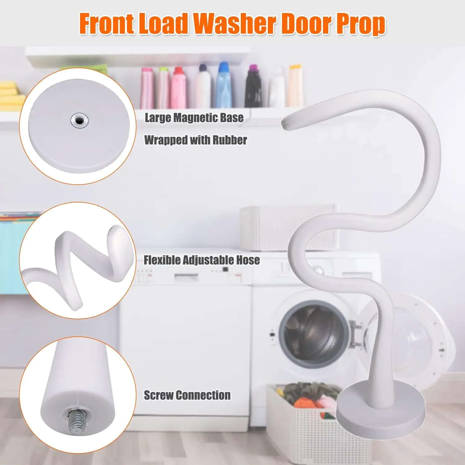 Washing machine door strong magnetic bracket strong magnetic washing machine door bracket magnet snake silicone
