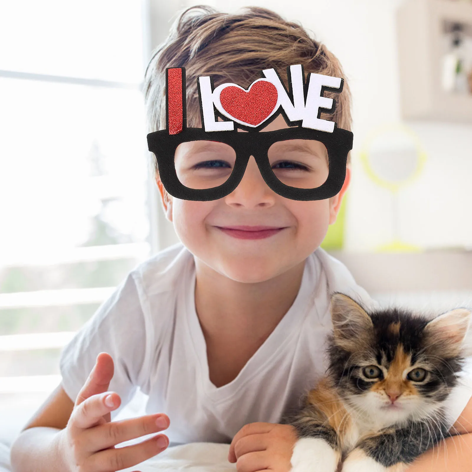 

8 Pcs Glasses Frames Funny Eyeglasses Lightweight Funny Photo Prop Eyewear Plastic Valentine Accessories