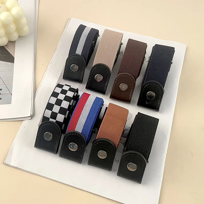 Sabuk Malas Tanpa Jejak Sabuk Pinggang Elastis Tak Terlihat Sabuk Jeans Elastis Dekoratif Wanita