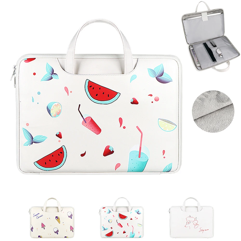 

Сумка для ноутбука 13,3 14, 15-дюймовый чехол для ноутбука Macbook Xiaomi Air Pro 13 15 16, сумка для компьютера, водонепроницаемый портфель из искусственной кожи