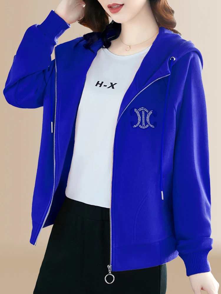 

Ele Street Sle Women's Jaet Autumn Wear Faionable Hoodie Korean Trendy Beautiful Spring Autumn Top Quali Cotton P...