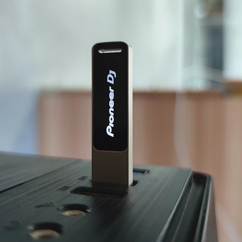 New Big Promotion Colorful LED DJ LOGO USB 2.0 High-speed Memory Flash Stick Pendrive Genuine 16GB 32GB 64GB 128GB