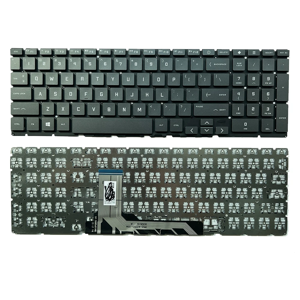 US No-Backlit Keyboard for HP Victus 16-D 16T-D 16-D0010CA 16-D0013DX 16-D0515LA 16-E 16-e0504nw 16-e0097nr 16z-e000 15-FA 15-FB