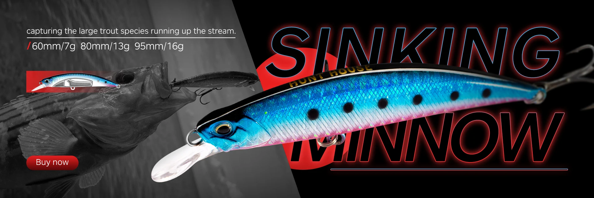 Hunthouse Weitwurf-Minnow-Angelköder 133mm 19g Wobbler Schwimmender Hartköder Oberflächenköder Künstlicher Köder für Barsch und Hecht Angelzubehör – Detail 13