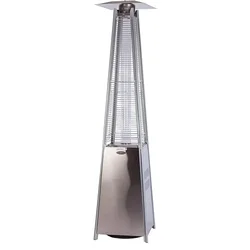 Outdoor Heaters Outdoor Propane Heater Tower With Wheels - Stainless Steel Pyramid Flame Patio Heate Garden Home