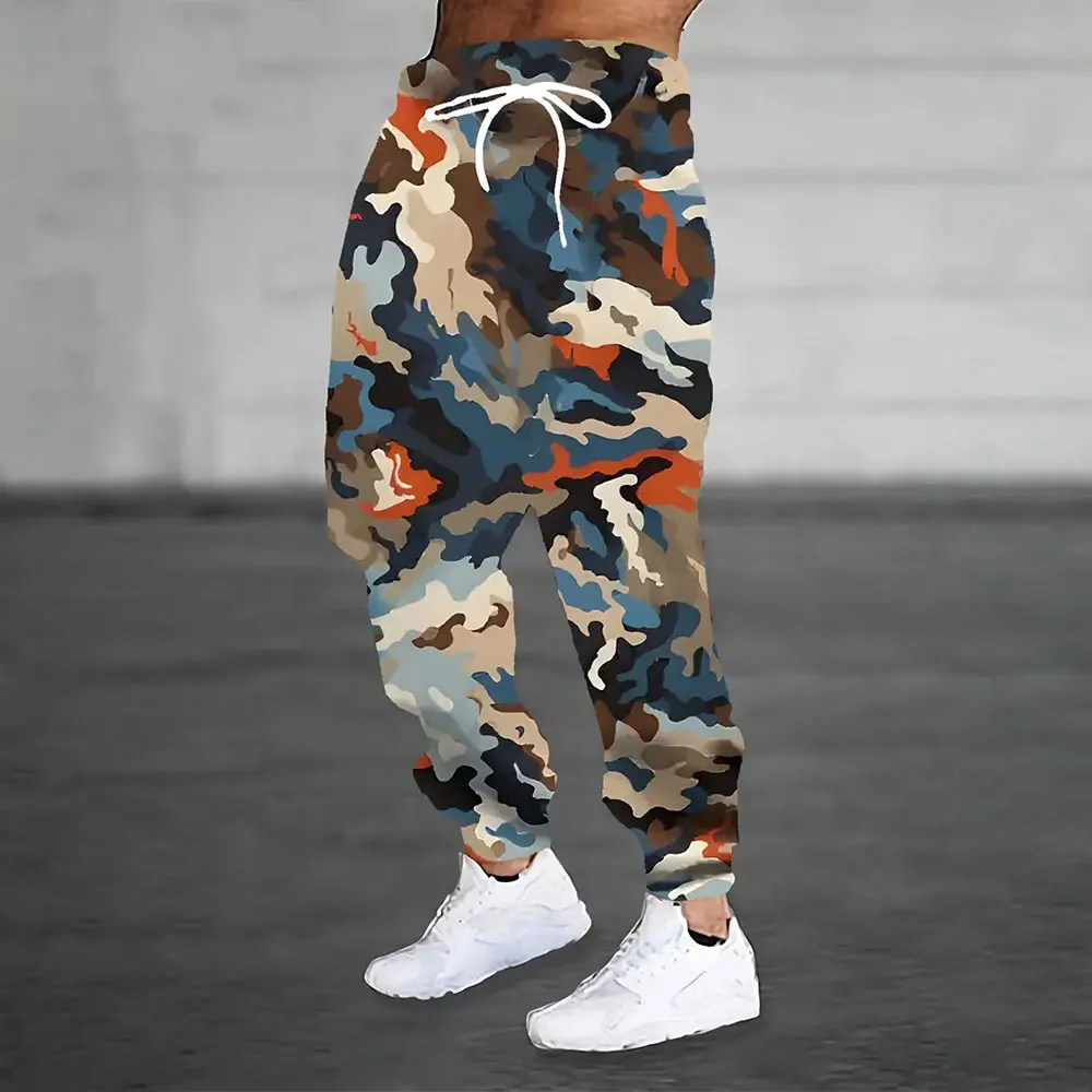 

Winter New Thick Warm Pants Men's Large Size Loose Casual Pocket Draw Rope Sports Sweatpants Fashion 3D Tiger Print Sweatpants