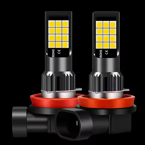 2Pcs H11 Car LED Bulb H8 9006 HB4 881 H27 High Quality 3030 Auto Front Fog Lamp Anti Fog Light Foglamps 6000K White 3000K Yellow