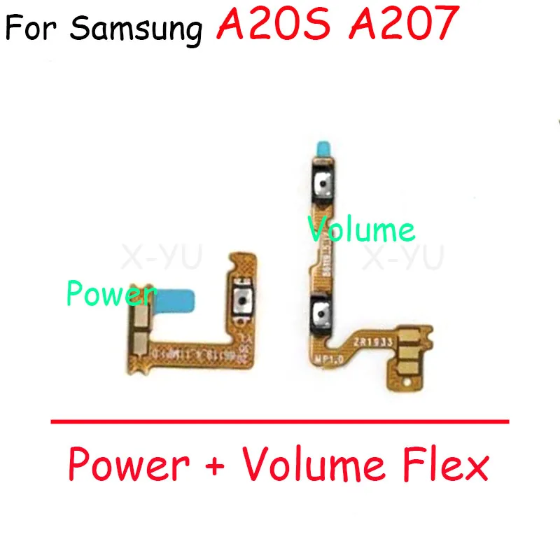 

1Set For Samsung Galaxy A10S A20S A107 A207 Power On Off Switch Volume Side Button Flex Cable