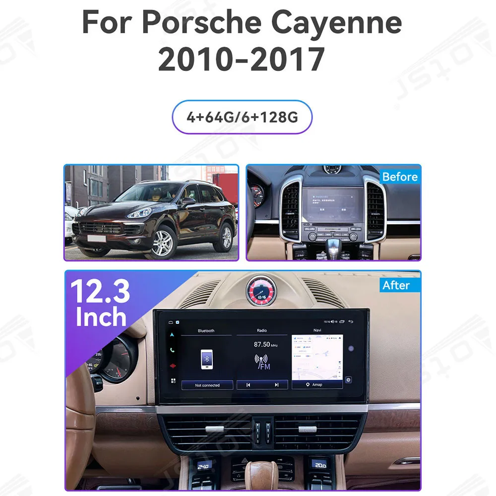 For Porsche Cayenne 2010-2017 Multimedia Player Stereo Auto GPS Navigation Carplay One Stop Interior Update Plan Car Accessories