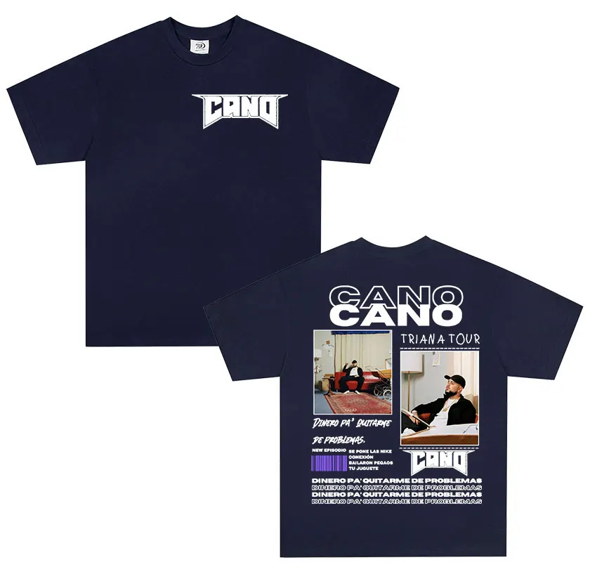 Rapper Cano Triana Tour 2025 new Album T Shirt Men fashion Vintage print T-shirt Hip Hop gothic short sleeve t-shirts streetwear - view 3