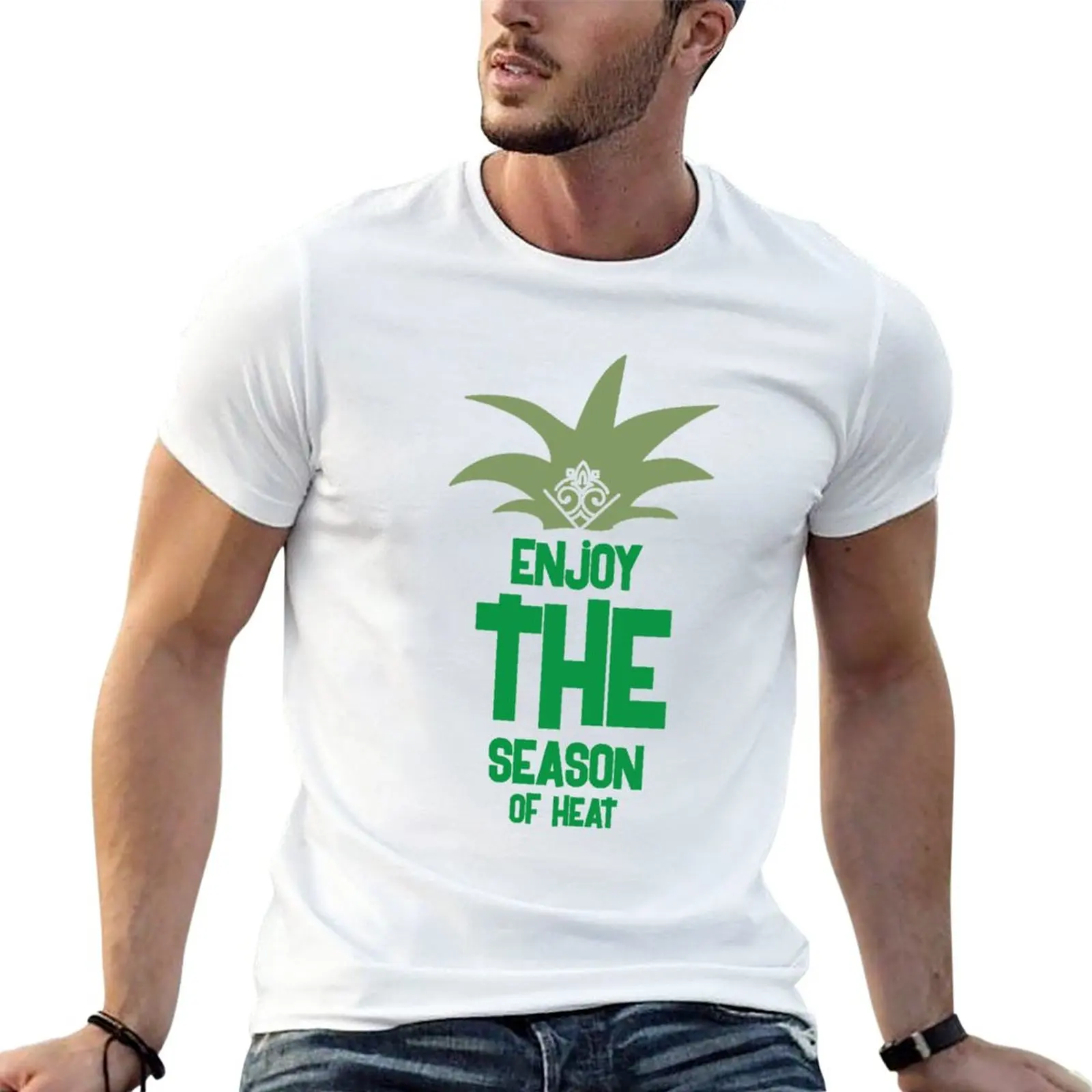 New Enjoy the season of heat T-Shirt anime clothes Oversized t-shirt t shirt for men