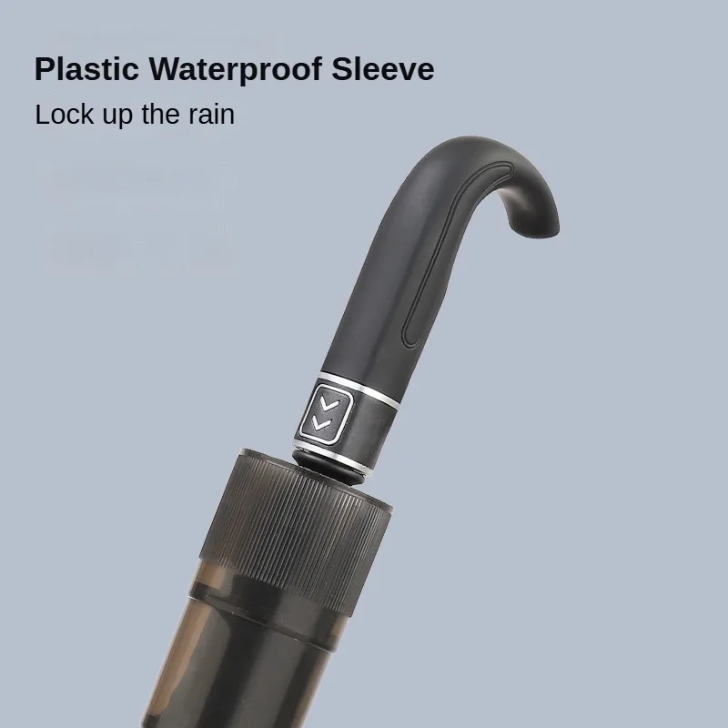 Windproof Long Handle Umbrella, Golf Rain Umbrella Men, Business Style Large Umbrella Strong, Hook Handle, Waterproof Sleeve