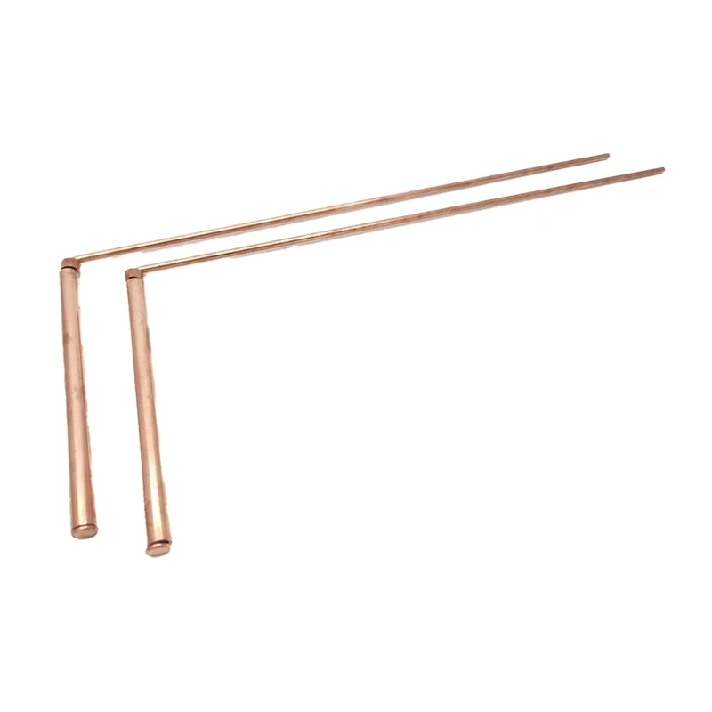 

A25F-Copper Dive Rods - 2 Pieces Diving Rods With Bags - Detecting Gold, Water, Ghost Hunting And More.