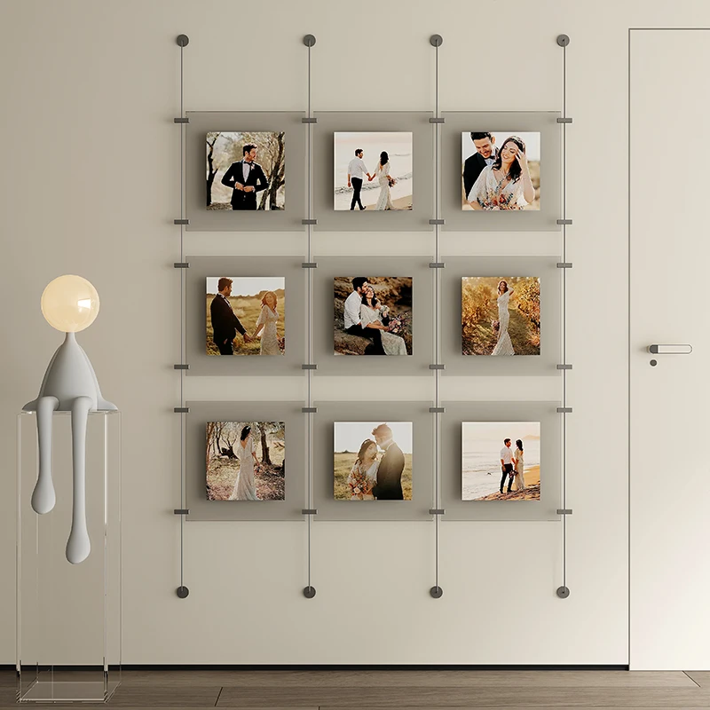 لوحة معلقة على شكل عمود معدني من الأكريليك على الطراز الحديث لغرفة المعيشة، صورة كرتونية، جدار الممر، جهاز عرض، فن بلا حدود