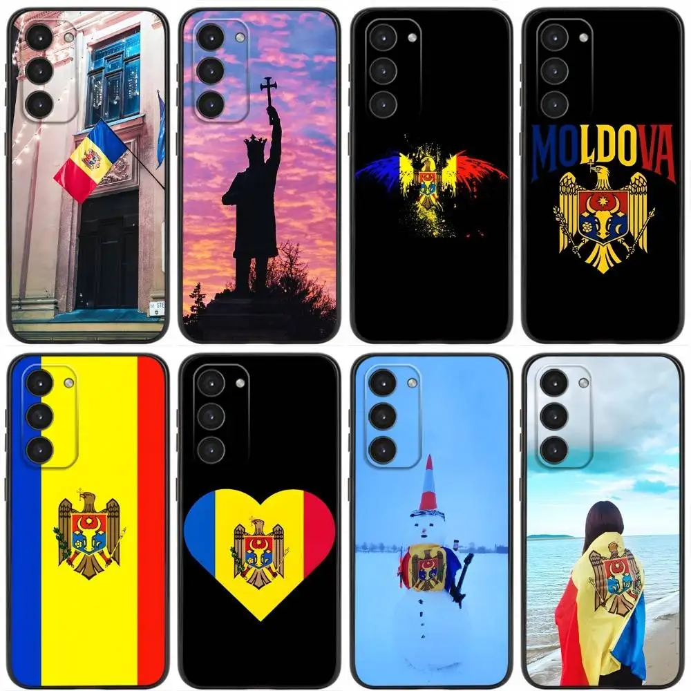 Cool moldova flag Phone Case For Samsung Galaxy A20,21s,22,31,32,52,53,72,73,80,91 Soft Liquid Silicone Black Cover