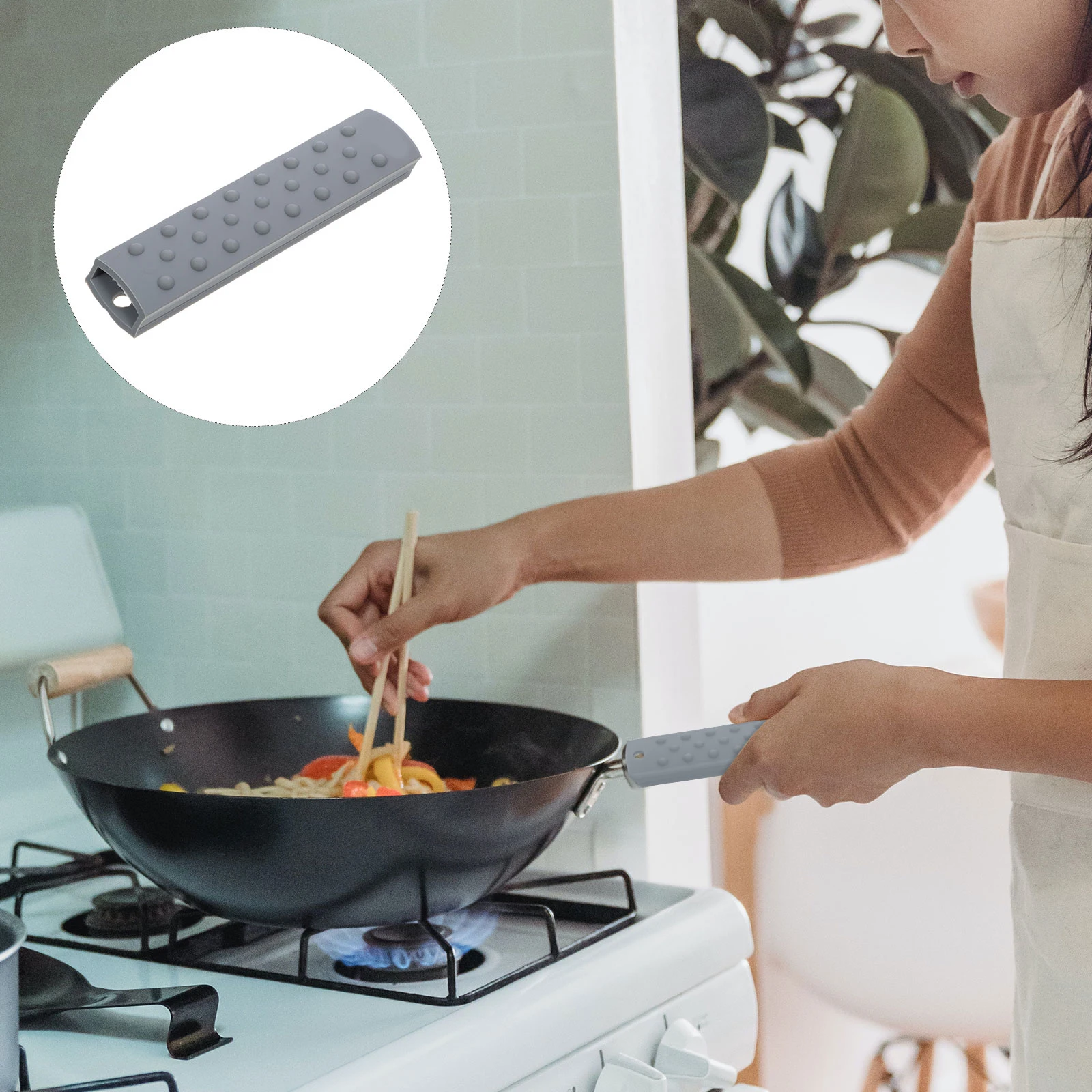 

Silicone Pot Handle Cover Multi-Functional Anti-Scald Heat-Insulation Non-Slip Grip for Pan Cookware Handle Sleeve