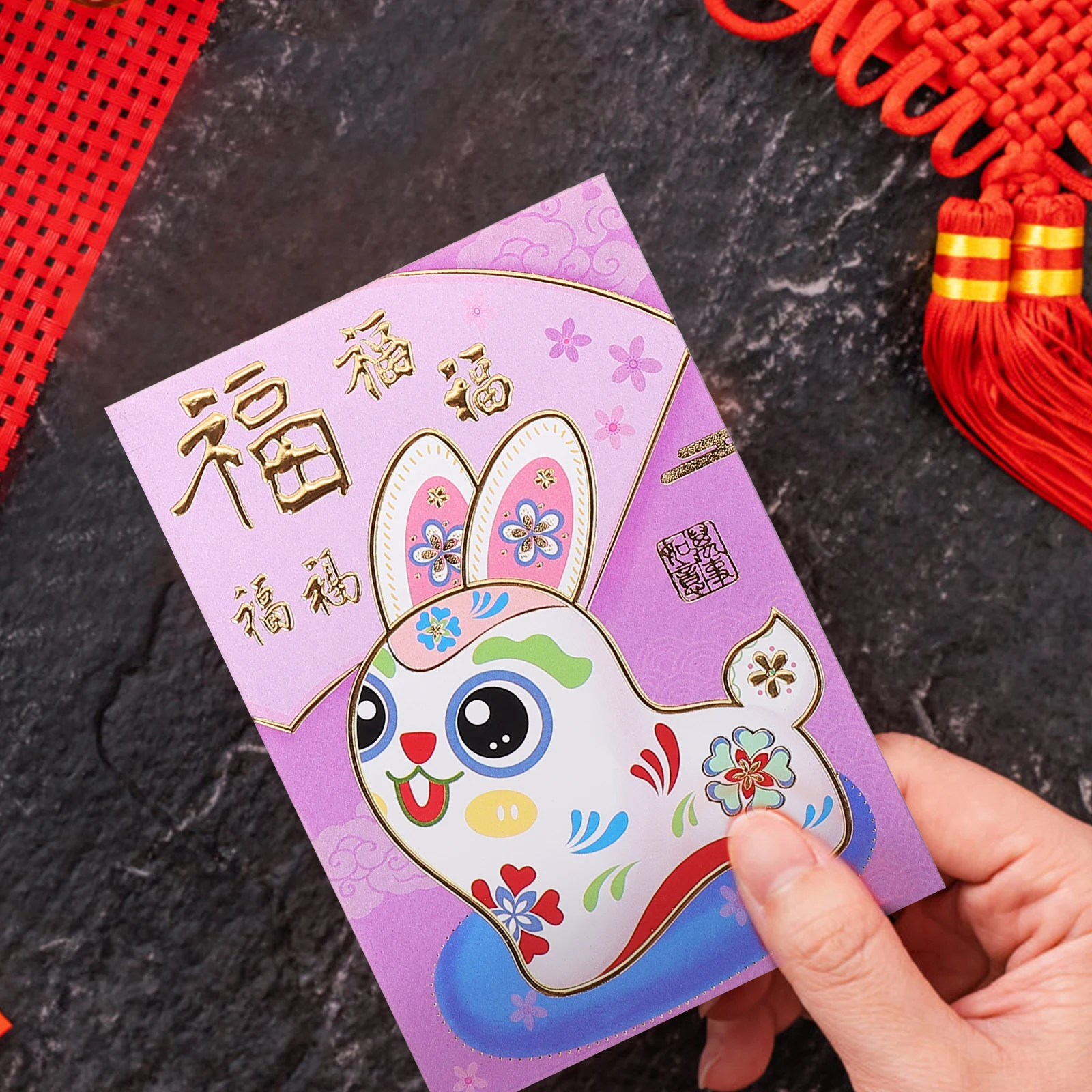 

60pcs Red Envelope Year of Rabbit Cartoon Gifts Money Bag Party Envelope Chinese Style Lucky New Year Storage