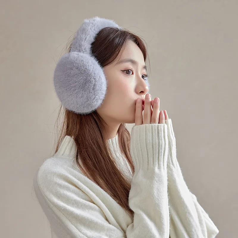 Winter Mink Plush Earmuffs for Warmth and Cuteness, Covering Children's Ears To Prevent Cold and Wind, and Providing Ear Warmth