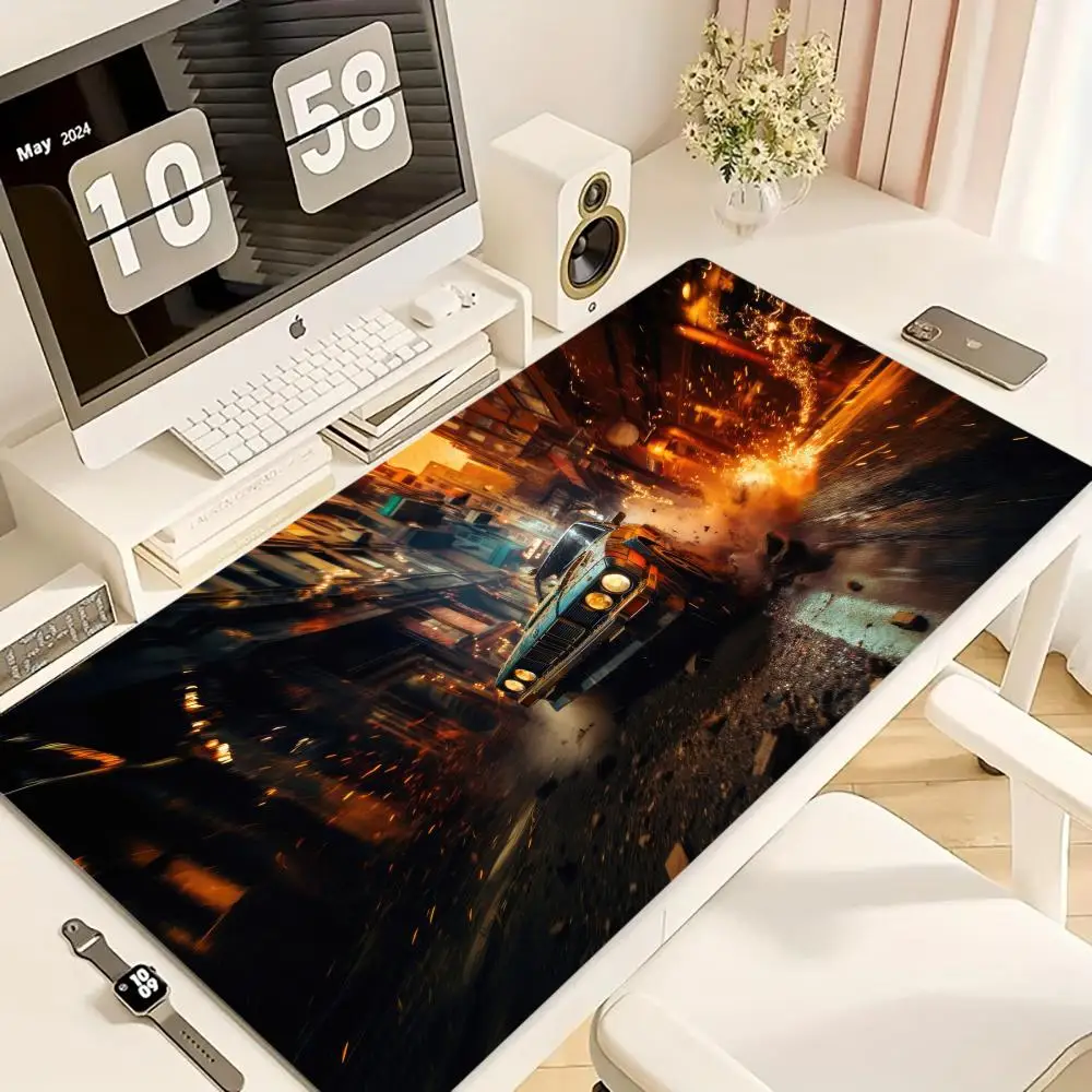 شارع سباق ماوس الوسادة XL ملحقات الكمبيوتر مكتب ألعاب الجدول الحصير المضادة للانزلاق الألعاب لوحة المفاتيح XXL ماوس منصات مكتب 400X900