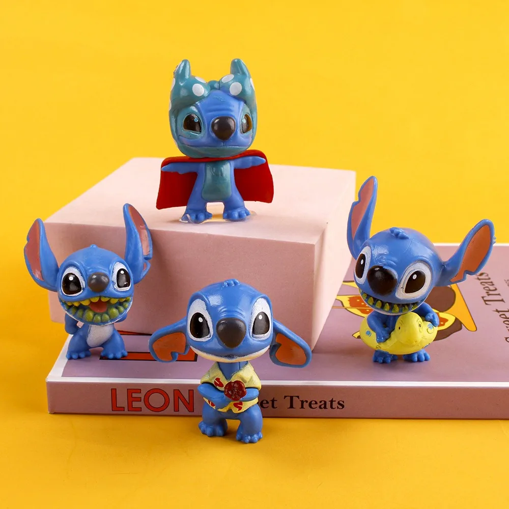 10Pcs Disney Stitch Party Decoration Stitch Mini Stitch Figure Micro Landscape Action Figure DecorationToys Birthday Party Gift