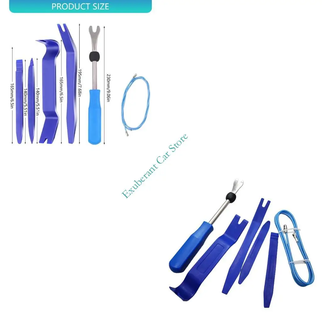 

H3CE 6 Piece Handheld Tool Clip Removal Tool for Car Dashboard Panel Work with Accuracy